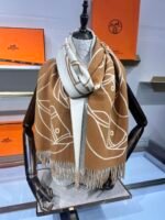 Hermes high-end 100% cashmere scarf Size: 40*195cm - Image 3