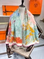 Hermès [Return to Nature] Cashmere Scarf Size: 140*140cm