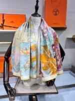 Hermès [Return to Nature] Cashmere Scarf Size: 140*140cm