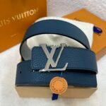 Louis Vuitton LV double-sided two-color lychee pattern belt Width: 4cm
