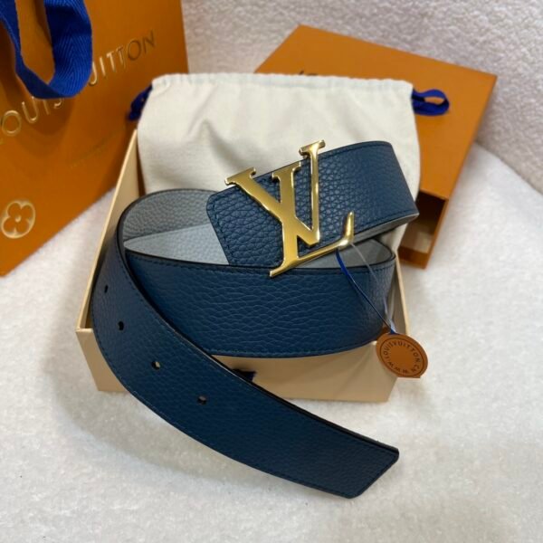 Louis Vuitton LV double-sided two-color lychee pattern belt Width: 4cm