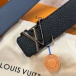Louis Vuitton LV double-sided two-color lychee pattern belt Width: 4cm - Image 8