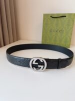 GUCCI Interlocking Double G Buckle Belt Width: 4.0cm