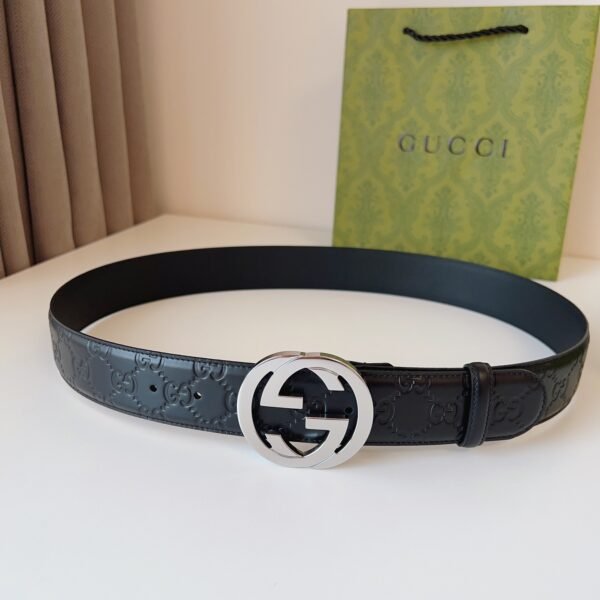 GUCCI Interlocking Double G Buckle Belt Width: 4.0cm