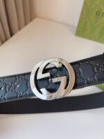 GUCCI Interlocking Double G Buckle Belt Width: 4.0cm - Image 7