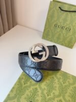GUCCI Interlocking Double G Buckle Belt Width: 4.0cm - Image 6