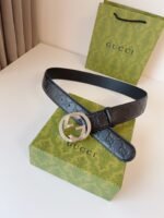 GUCCI Interlocking Double G Buckle Belt Width: 4.0cm - Image 5