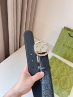 GUCCI Interlocking Double G Buckle Belt Width: 4.0cm - Image 4