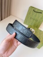 GUCCI Interlocking Double G Buckle Belt Width: 4.0cm - Image 3