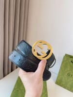 GUCCI Interlocking Double G Buckle Belt Width: 4.0cm - Image 3