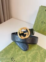 GUCCI Interlocking Double G Buckle Belt Width: 4.0cm - Image 9