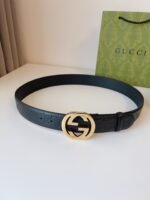GUCCI Interlocking Double G Buckle Belt Width: 4.0cm