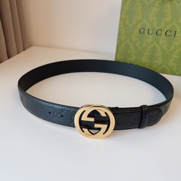GUCCI Interlocking Double G Buckle Belt Width: 4.0cm