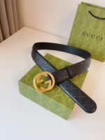 GUCCI Interlocking Double G Buckle Belt Width: 4.0cm - Image 4