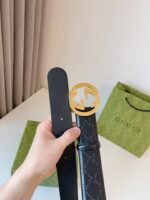 GUCCI Interlocking Double G Buckle Belt Width: 4.0cm - Image 7