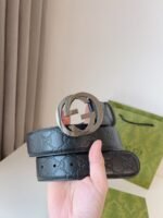 GUCCI Interlocking Double G Buckle Belt Width: 4.0cm - Image 3