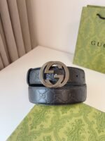 GUCCI Interlocking Double G Buckle Belt Width: 4.0cm - Image 9