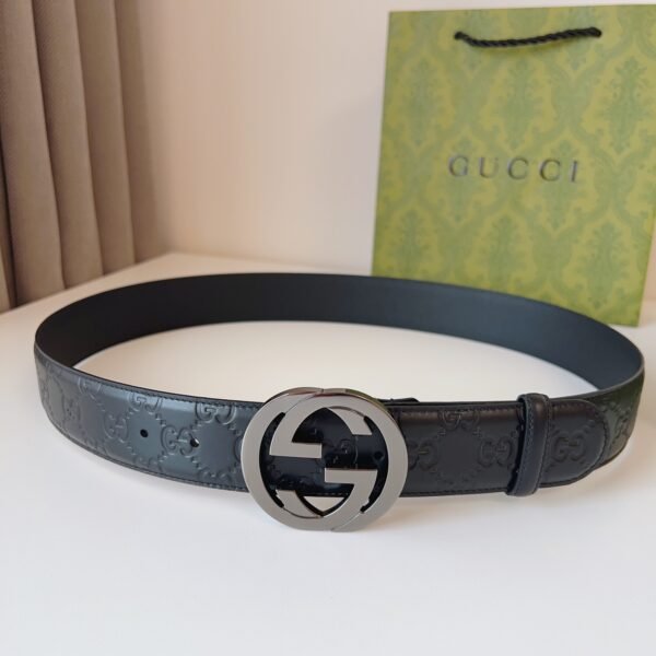 GUCCI Interlocking Double G Buckle Belt Width: 4.0cm