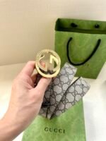 GUCCI GG Supreme interlocking double G buckle canvas belt Width: 3.8cm - Image 4