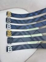 BURBERRY Men's Metal Buckle Top Layer Leather Double-Sided Belt Width: 4.0cm - Image 2