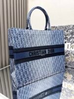 Dior book tote denim blue 【Large Size】shopping bag - Image 10