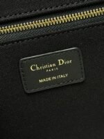 Dior Paris black leather with shoulder strap 【Medium】book tote shopping bag - Image 5