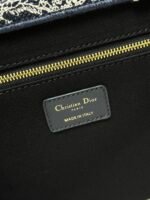 Dior New Blue Tiger Embroidery Leather with Shoulder Strap 【Medium】 Book Tote Shopping Bag - Image 5