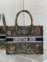 Dior【Military Green Bauhinia】【Medium】 Embroidered Shopping Bag - Image 5