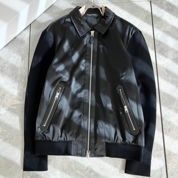 Tom Ford 2024 autumn and winter new patchwork knitted jacket