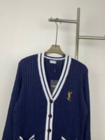 YSL college style autumn and winter new knitted cardigan jacket - Image 4