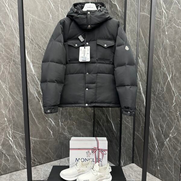 Moncler Fornas Men's Short Down Jacket with Removable Hood