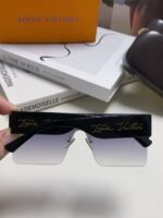 Louis Vuitton 2024 new metal square one-piece sunglasses for men and women - Image 7