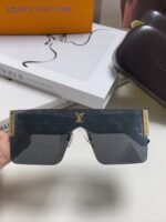 Louis Vuitton 2024 new metal square one-piece sunglasses for men and women - Image 7