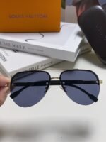 Louis Vuitton 2024 Sunglasses Aviator Metal Oval Half Frame Sunglasses for Men and Women - Image 8