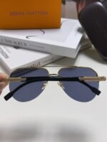 Louis Vuitton 2024 Sunglasses Aviator Metal Oval Half Frame Sunglasses for Men and Women - Image 7