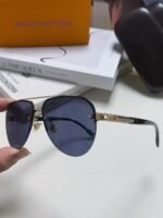 Louis Vuitton 2024 Sunglasses Aviator Metal Oval Half Frame Sunglasses for Men and Women - Image 6