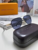 Louis Vuitton 2024 Sunglasses Aviator Metal Oval Half Frame Sunglasses for Men and Women - Image 4