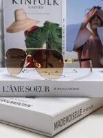 Louis Vuitton 2024 Sunglasses Aviator Metal Oval Half Frame Sunglasses for Men and Wome