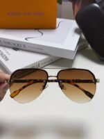 Louis Vuitton 2024 Sunglasses Aviator Metal Oval Half Frame Sunglasses for Men and Wome - Image 8
