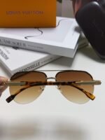 Louis Vuitton 2024 Sunglasses Aviator Metal Oval Half Frame Sunglasses for Men and Wome - Image 7