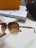 Louis Vuitton 2024 Sunglasses Aviator Metal Oval Half Frame Sunglasses for Men and Wome - Image 6
