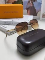 Louis Vuitton 2024 Sunglasses Aviator Metal Oval Half Frame Sunglasses for Men and Wome - Image 4