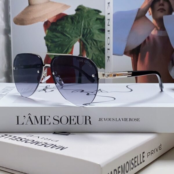 Louis Vuitton 2024 Sunglasses Aviator Metal Oval Half Frame Sunglasses for Men and Wome