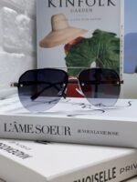 Louis Vuitton 2024 Sunglasses Aviator Metal Oval Half Frame Sunglasses for Men and Wome - Image 10