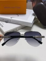 Louis Vuitton 2024 Sunglasses Aviator Metal Oval Half Frame Sunglasses for Men and Wome - Image 7