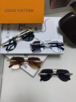 Louis Vuitton 2024 Sunglasses Aviator Metal Oval Half Frame Sunglasses for Men and Wome - Image 3