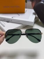 Louis Vuitton 2024 Sunglasses Aviator Metal Oval Half Frame Sunglasses for Men and Wome - Image 4