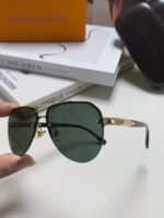 Louis Vuitton 2024 Sunglasses Aviator Metal Oval Half Frame Sunglasses for Men and Wome - Image 6