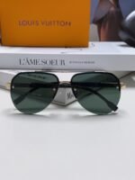 Louis Vuitton 2024 Sunglasses Aviator Metal Oval Half Frame Sunglasses for Men and Wome - Image 7