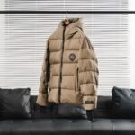 Canada Goose 24FW new logo solid color hooded down jacket unise - Image 5